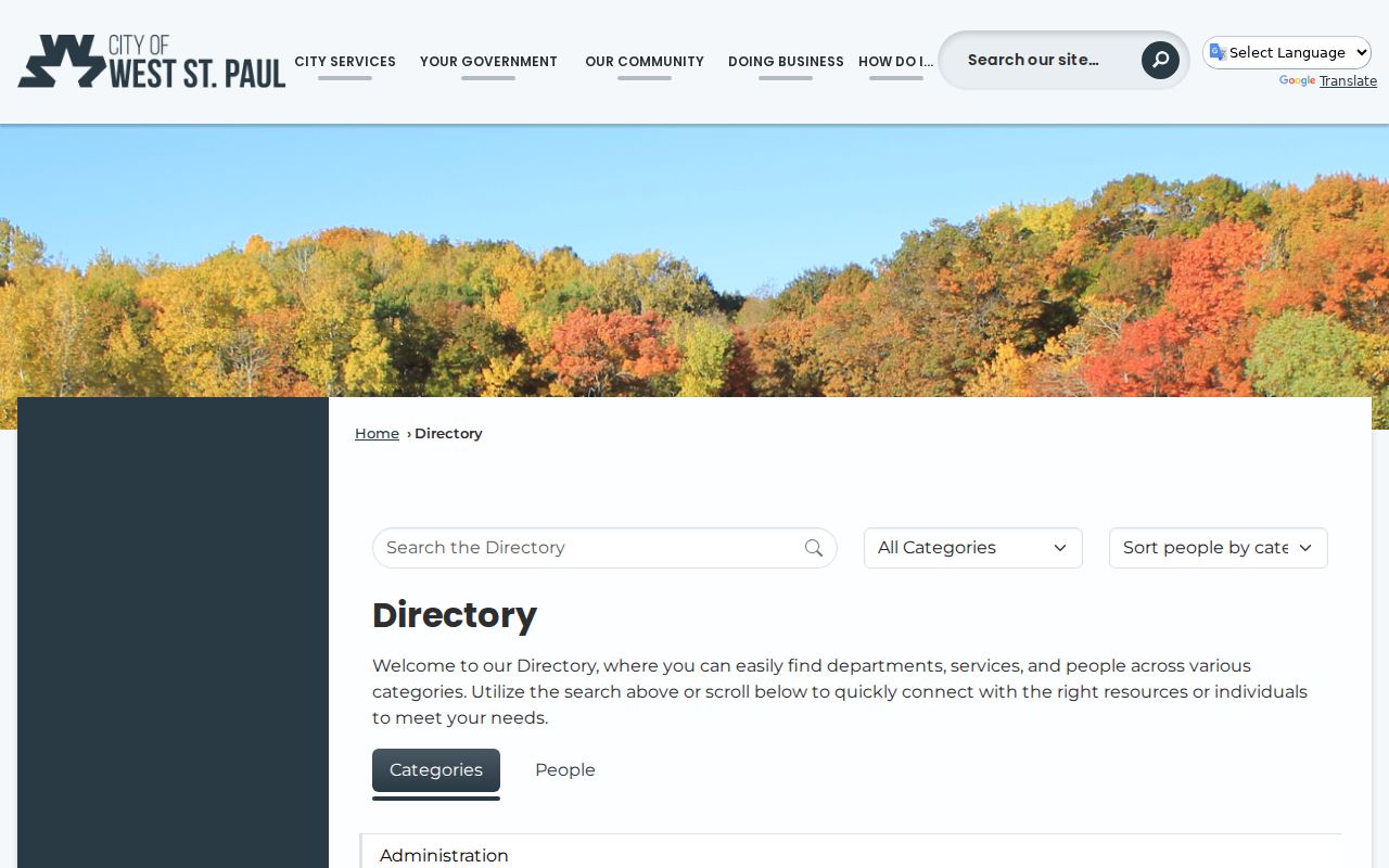 West St. Paul residents directory municipal staff directory