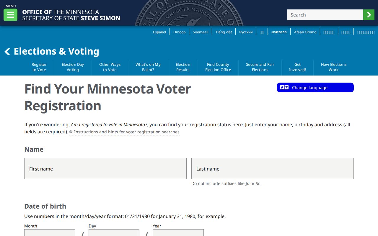 West St. Paul resident lookup with MNVotes registration confirmation fields
